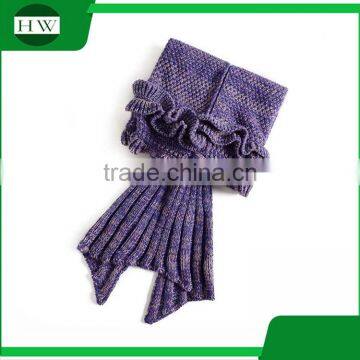 Best Christmas Gift Soft Fiber Baby Kids Children Knitted Crochet Mermaid Blanket Tail photo-2
