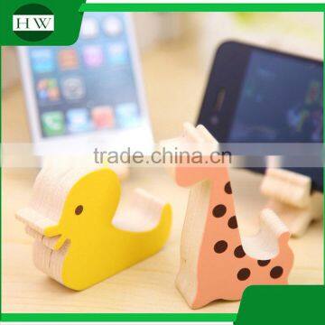 mini cartoon wooden portable desktop table cell mobile phone bracket stand support holder