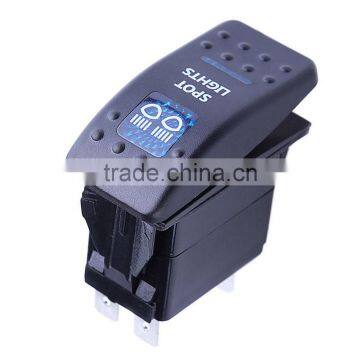 Waterproof 12V 20A Bar ARB 5P Push Rocker Toggle Switch Blue LED Light Car Sales photo-3