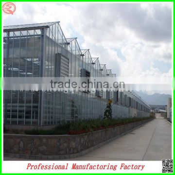 commercial hydroponics glass cover material greenhouses from China factory