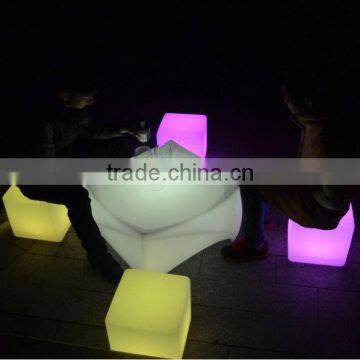 Multi color changing LED outdoor square table