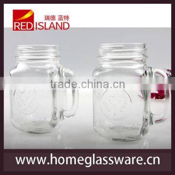 17 oz mason jar with metal lid and straw for juice