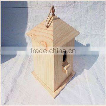 Wooden Bird Cage, Wood Bird House, Multifunctional Large Hanging Bird Feeder photo-2