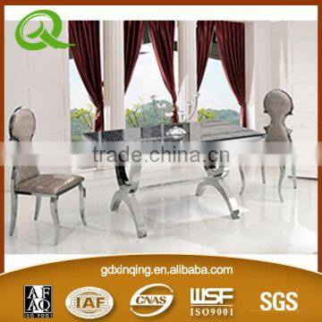 TH346 2015 Most Popular Cheap Glass Top Metal Base Dining Table Glass Table photo-4