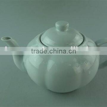 cheap ceramic pumpkin shape customized tea pot with lid