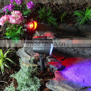 Color Changing LED Plastic Solar Spot Light in black finish