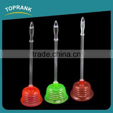 Toprank Factory Wholesale PVC Colored Cleaning Toilet Suction Pump Plastic Long Handle Toilet Plunger Pump With Strong Sucker photo-2