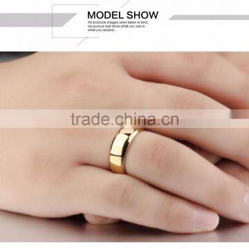 Custom Made Ladies Stainless Steel Rings Gold Plated photo-6