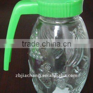 900ml glass pitcher with plastic lid D001-3