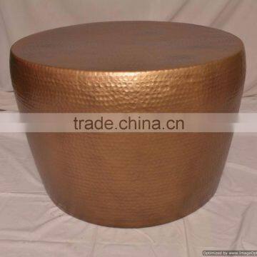 golden powder coated hammered coffee table