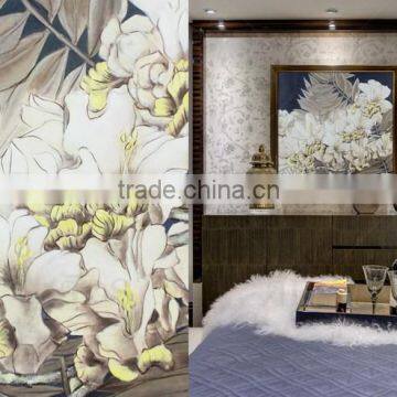 Beautiful Flower Designs Fabric Painting for Wall Art Decor photo-5