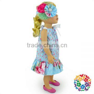 New Design Cheap And High Quality 18" Doll Clothes One Piece Dress American Girl Doll Clothes Wholesale Girls And Dolls Matching