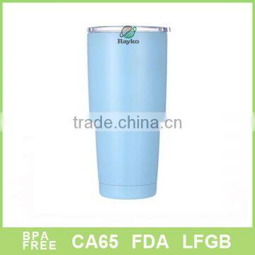 30oz Stainless Steel Vacuum Insulate Tumbler With Lid Blue Color Coating photo-3