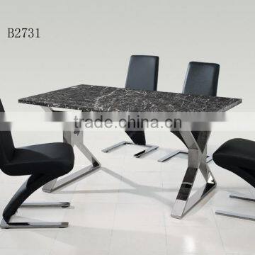 B2731 Hot Sale Cheap Black Leather z Shape Dining Chair photo-2