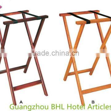 Wood folding luggage rack for hotels