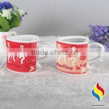 Heart Shape Ceramic Mug With Revolving Logo photo-3