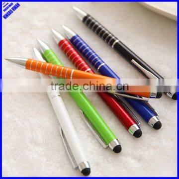 2015 new multi functional metal ball pen with stylus