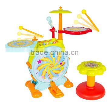2016 Best Sell Cheap Musical Plastic Electronic Drum Set Toy for Kids photo-2