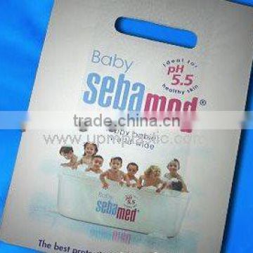 Hot Sale Die Cut handle plastic bag for shopping