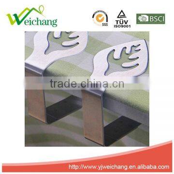 WCTS03M 4pcs Leaf Stainless Steel Table Cloth Clips Table Cover Holder Party Picnic Clamps photo-4