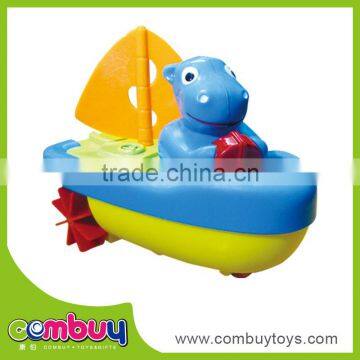 Hot sale cartoon pull string amphibious small plastic boats