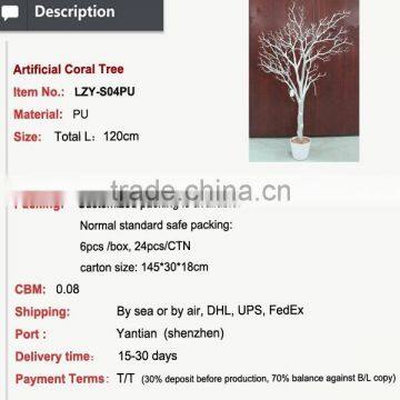 2015 Table Top Chandedier Centerpieces for Weddings Artificial White Dry Coral Tree Branch photo-2