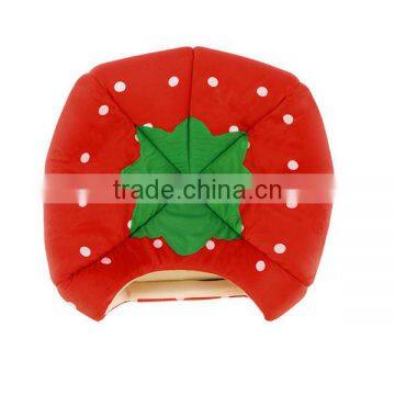 1pc Soft Strawberry Pet Igloo Dog Cat House Kennel Doggy Fashion Cushion Basket Newest Hot Search photo-3