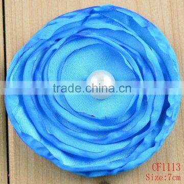 Novel fine workmanship colorful satin flower for wedding decoration