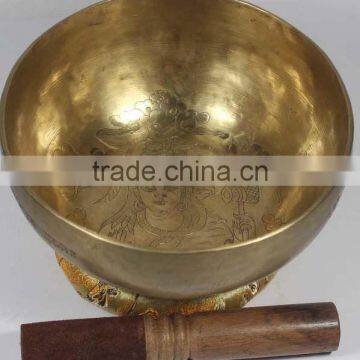 Lord Shiva Pin Hand Carved 7 Metal With Mantras Singing Bowl