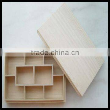 New design and hot sale wooden tea boxes/compartment boxes