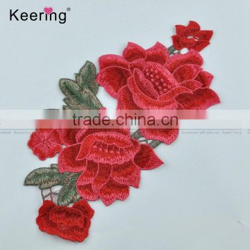 Flower applique embroidery textile patches for blouses