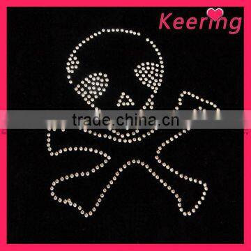 hot fix transfer rhinestone skeleton motif WHF-163