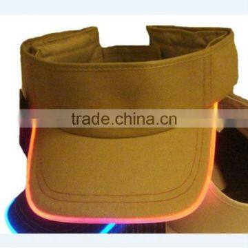 LED fiber optic cap Adjustable Hat visor cap