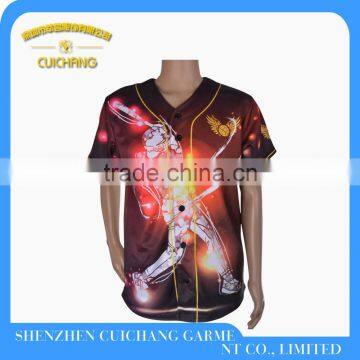 men's v neck sublimated custom baseball jersey