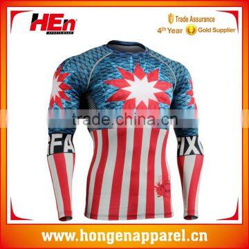 Hongen Apparel Man Wear Rash Guard Mma Mens Fitness Pants OEM Mma Rashguard,custom Sublimated Printed Mens MMA Uniforms