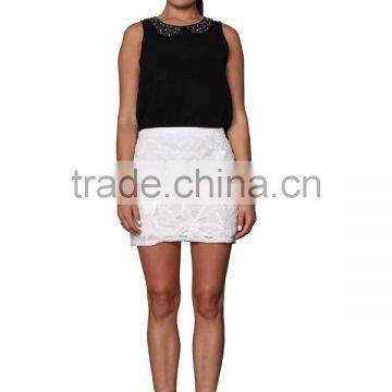 Ladies Beaded and Sequin Chiffon Short Skirt photo-2