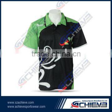 Vintage custom gym Polo Shirts sublimated polyester cricket suits shirts athletic print bowling polo jerseys uniforms