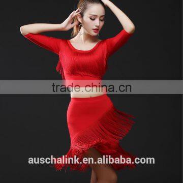 hot sale lady fancy fashion design ballroom latin dance skirt customized