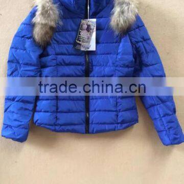 GZY Comfortable Female Goose Down Jacket Middle East Model England 2017 Stock Wholesale Guangzhou Good Quality photo-3