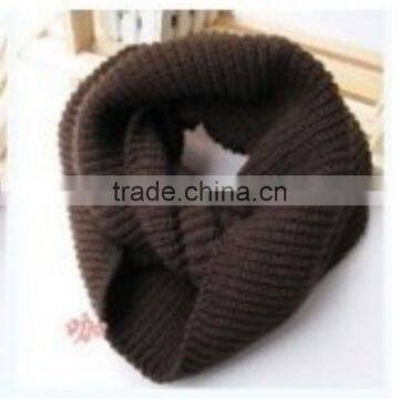 Flat Machine Girls Fashion Plain Color Knitted Neck Warmer Scarf photo-4