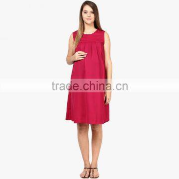 Factory Price Red Blank Sleeveless Chiffon Maternity Clothes Dresses photo-2