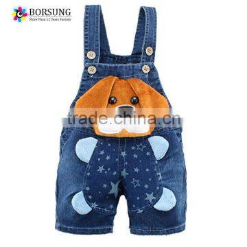 Latest jeans tops girls lovely loose fit fashin winter overalls for kids denim overall clothing