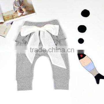 Wholesale Children's Boutique Clothes Baby Leggings Kids Ruffle Blue Pants Bloomers photo-4