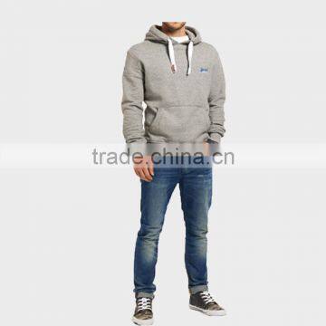 100% Cotton Men's Grey Hoodies photo-3