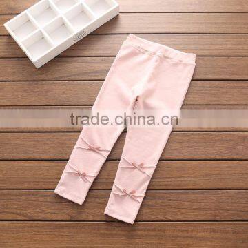 S32848W Candy Color Girls Leggings Toddler Classic Leggings Children Fancy Bowknot Tight Trousers photo-2