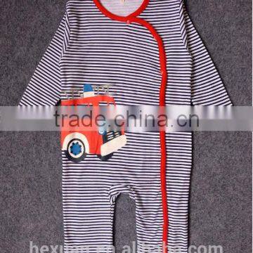 Organic Cotton Long Sleeves Baby Clothes Romper Baby Jumper Wholesale Spring Autumn Infant Boy Striped Long Sleeve photo-4