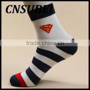 Super Hero Sock Men Stripes Knitted Cotton Sock photo-3