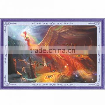 New Phoenix Pattern Embroidery Diamond Rhinestone Painting DIY Kit Cross Stitch Fabric