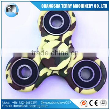 2017 new type Graffiti plastic ABS tri hand fidget spinner toy with ceramic bearing