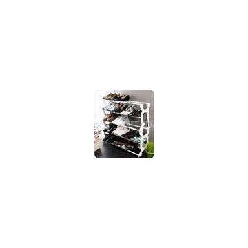 5 Tier Stackable Shoe Storage Shelves with Pink Black Blue JP-SR4025